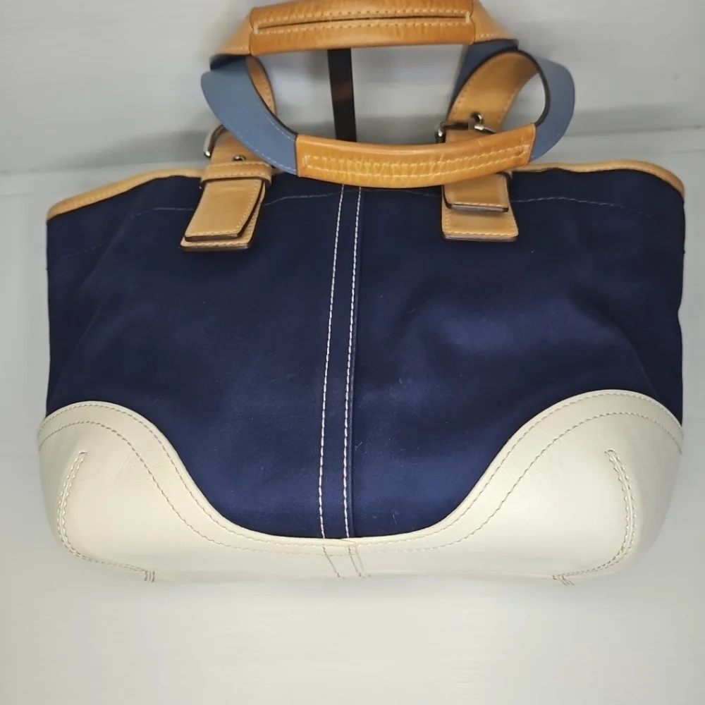 Coach Vintage Y2K SoHo Hampton Mini Daisy Canvas Tote Bag Purse L3J-4428 - Picture 8 of 12